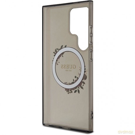 Guess nakładka do Samsung Galaxy S24 Ultra GUHMS24LHFWFCK czarna HC MAGSAFE IML FLOWERS WREATH