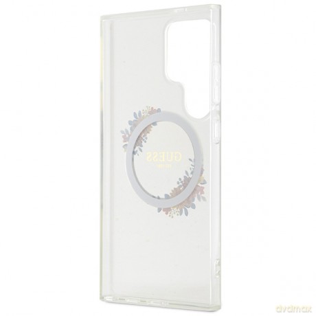 Guess nakładka do Samsung Galaxy S24 Ultra GUHMS24LHFWFCT transparentna HC MAGSAFE IML FLOWERS WREATH