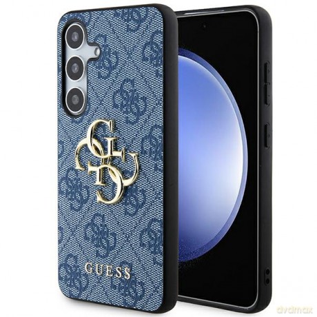 Guess nakładka do Samsung Galaxy S24+ GUHCS24M4GMGBL niebieska HC PU LEATHER 4G METAL LOGO
