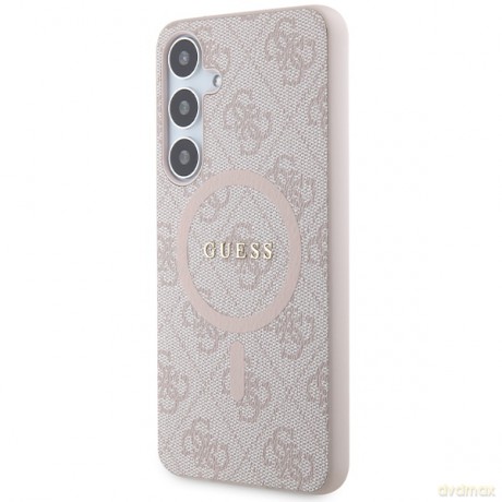 Guess nakładka do Samsung Galaxy S24+ GUHMS24MG4GFRP różowa HC MAGSAFE PU 4G RING CLASSIC LOGO
