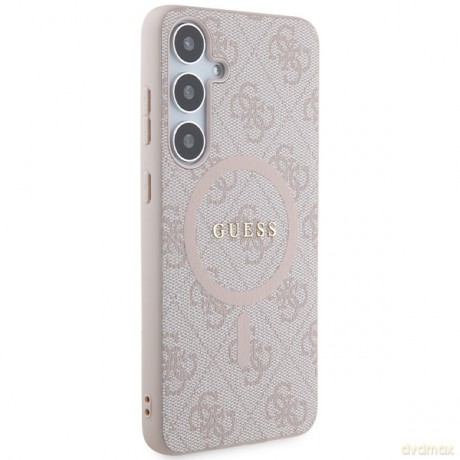 Guess nakładka do Samsung Galaxy S24+ GUHMS24MG4GFRP różowa HC MAGSAFE PU 4G RING CLASSIC LOGO
