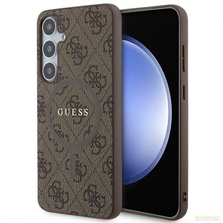 Guess nakładka do Samsung Galaxy S24+ GUHMS24MG4GFRW brązowa HC MAGSAFE PU 4G RING CLASSIC LOGO