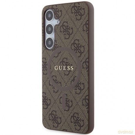 Guess nakładka do Samsung Galaxy S24+ GUHMS24MG4GFRW brązowa HC MAGSAFE PU 4G RING CLASSIC LOGO
