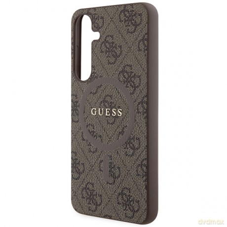 Guess nakładka do Samsung Galaxy S24+ GUHMS24MG4GFRW brązowa HC MAGSAFE PU 4G RING CLASSIC LOGO