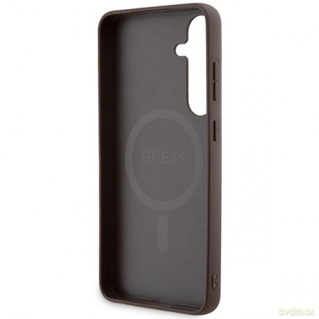 Guess nakładka do Samsung Galaxy S24+ GUHMS24MG4GFRW brązowa HC MAGSAFE PU 4G RING CLASSIC LOGO