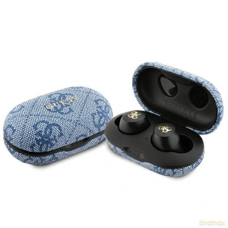 Guess słuchawki Bluetooth GUTWSP4EGB TWS ENC 4G PU METAL LOGO niebieskie