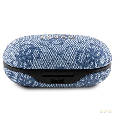 Guess słuchawki Bluetooth GUTWSP4EGB TWS ENC 4G PU METAL LOGO niebieskie