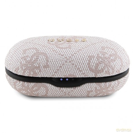 Guess słuchawki Bluetooth GUTWSP4EGP TWS ENC 4G PU METAL LOGO różowe