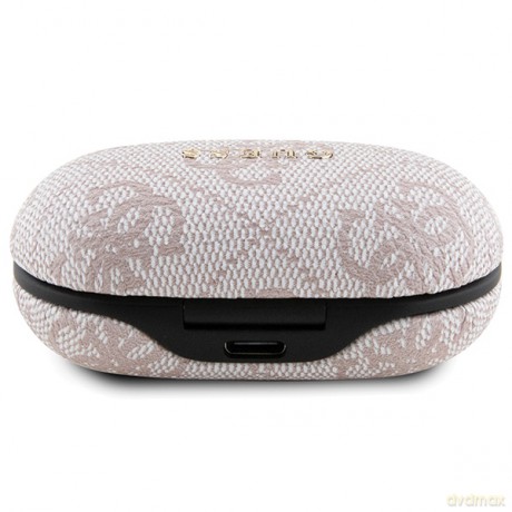 Guess słuchawki Bluetooth GUTWSP4EGP TWS ENC 4G PU METAL LOGO różowe