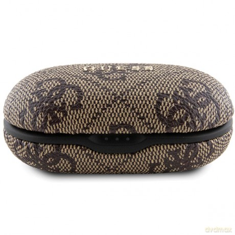Guess słuchawki Bluetooth GUTWSP4EGW TWS ENC 4G PU METAL LOGO brązowe