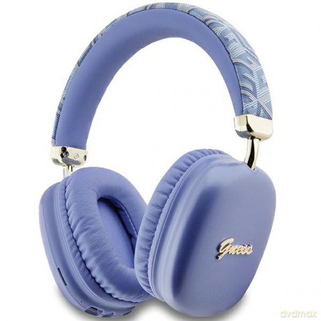 Guess słuchawki nauszne Bluetooth GUBHK1GCTCSU GCUBE METALLIC SCRIPT LOGO fioletowe