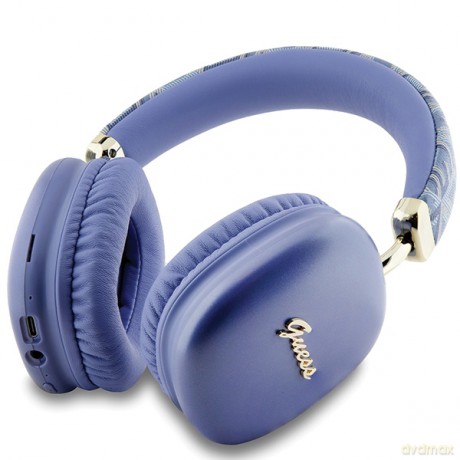 Guess słuchawki nauszne Bluetooth GUBHK1GCTCSU GCUBE METALLIC SCRIPT LOGO fioletowe