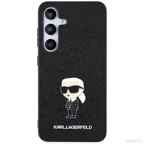 Karl Lagerfeld nakładka do Samsung Galaxy S24 KLHCS24SGKNPSK czarna HC IKONIK FIXED GLITTER IKONIK LOGO METAL PIN