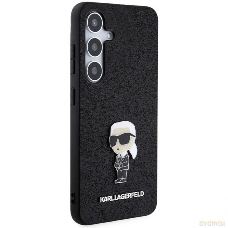 Karl Lagerfeld nakładka do Samsung Galaxy S24 KLHCS24SGKNPSK czarna HC IKONIK FIXED GLITTER IKONIK LOGO METAL PIN