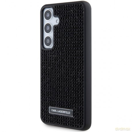 Karl Lagerfeld nakładka do Samsung Galaxy S24 KLHCS24SHDSPRK czarna HC RHINESTONE LOGO METAL PLATE