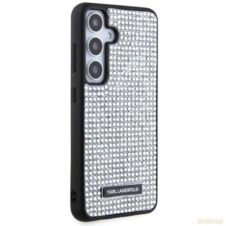 Karl Lagerfeld nakładka do Samsung Galaxy S24 KLHCS24SHDSPRS srebrna HC RHINESTONE LOGO METAL PLATE
