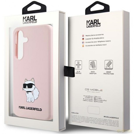 Karl Lagerfeld nakładka do Samsung Galaxy S24 KLHCS24SSNCHBCP różowa HC SILICONE NFT CHOUPETTE
