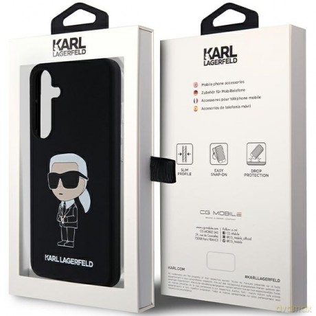 Karl Lagerfeld nakładka do Samsung Galaxy S24 Plus KLHCS24MSNIKBCK czarna HC SILICONE NFT IKONIK