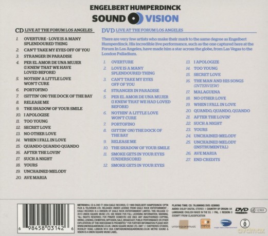 Engelbert Humperdinck: Live (digipack) [CD]+[DVD]