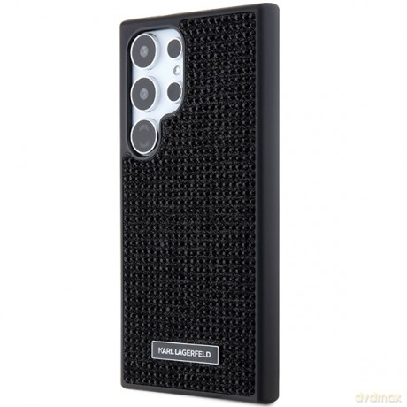 Karl Lagerfeld nakładka do Samsung Galaxy S24 Ultra KLHCS24LHDSPRK czarna HC RHINESTONE LOGO METAL PLATE