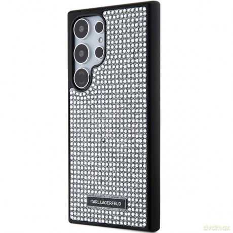 Karl Lagerfeld nakładka do Samsung Galaxy S24 Ultra KLHCS24LHDSPRS srebrna HC RHINESTONE LOGO METAL PLATE