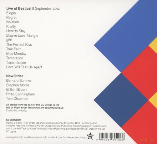 New Order: Live At Bestival 2012 (digipack) [CD]