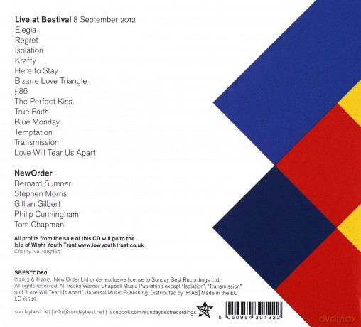 New Order: Live At Bestival 2012 (digipack) [CD]