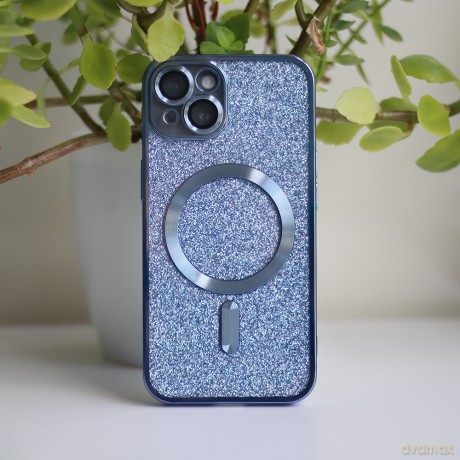 Nakładka Glitter Chrome Mag do iPhone 11 niebieska