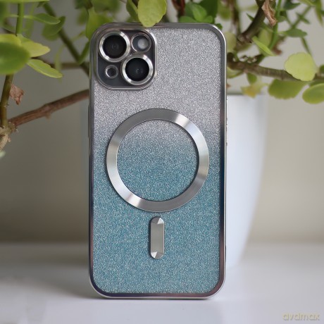 Nakładka Glitter Chrome Mag do iPhone 11 srebrny gradient
