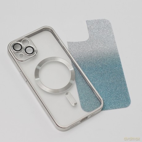 Nakładka Glitter Chrome Mag do iPhone 11 srebrny gradient