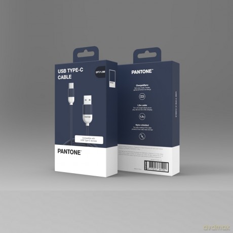 PANTONE kabel USB - USB-C 1,5m 2,4A PT-TC001-5 Navy 2380C