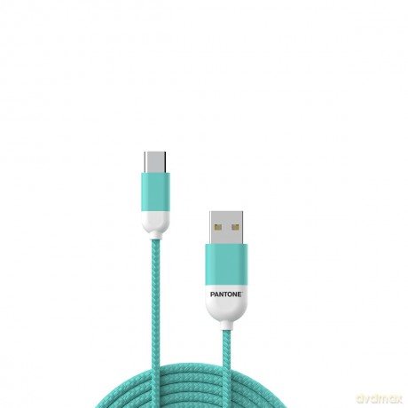 PANTONE kabel USB - USB-C 1,5m 2,4A PT-TC001-5 Teal 3242C
