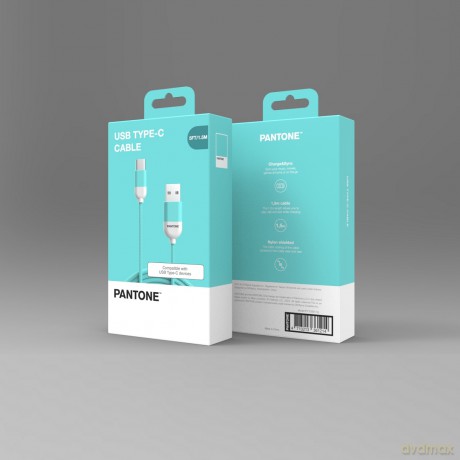 PANTONE kabel USB - USB-C 1,5m 2,4A PT-TC001-5 Teal 3242C