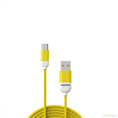 PANTONE kabel USB - USB-C 1,5m 2,4A PT-TC001-5 Yellow 102C