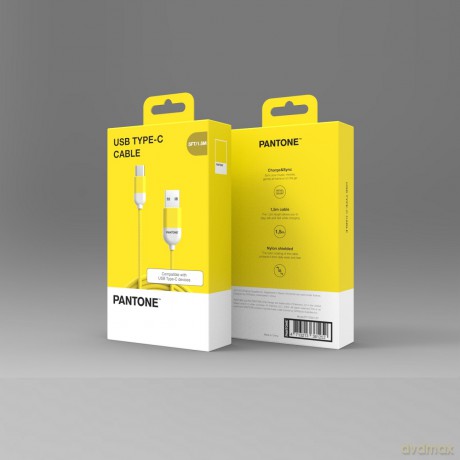 PANTONE kabel USB - USB-C 1,5m 2,4A PT-TC001-5 Yellow 102C