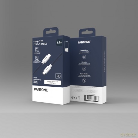 PANTONE kabel USB-C - USB-C 1,5m 60W PT-CTC002-5 Navy 2380C