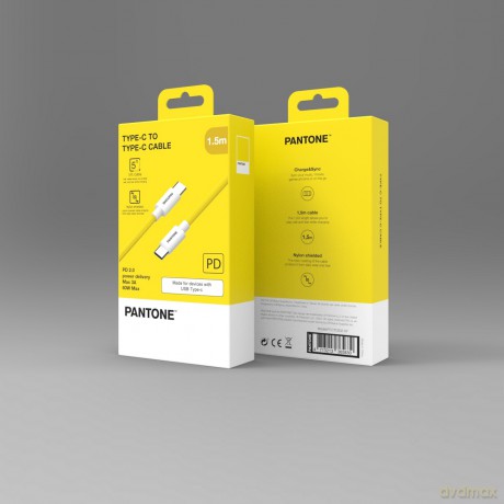 PANTONE kabel USB-C - USB-C 1,5m 60W PT-CTC002-5 Yellow 102C