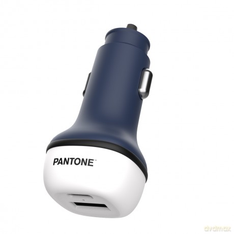 PANTONE ładowarka samochodowa 38W PD QC 1x USB 1x USB-C PT-PDDC05 Navy 2380C
