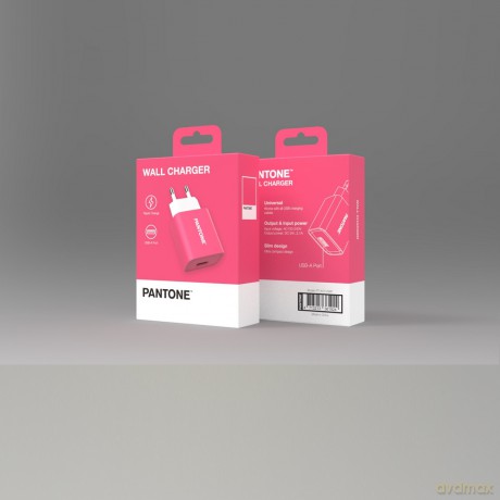 PANTONE ładowarka sieciowa 2A 1x USB PT-AC1USB Pink 184C