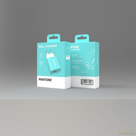PANTONE ładowarka sieciowa 2A 1x USB PT-AC1USB Teal 3242C