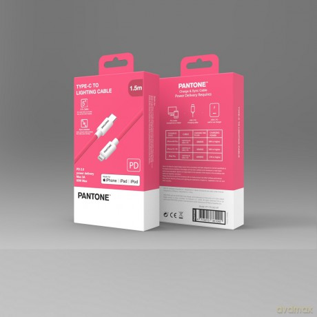 PANTONE MFi kabel Lightning - USB-C 1,5m PT-CTL002-5 Pink 184C