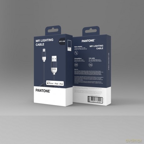 PANTONE MFi kabel USB - Lightning 1,5m 2,4A PT-LCS001-5 Navy 2380C