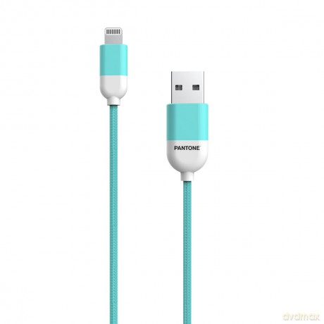 PANTONE MFi kabel USB - Lightning 1,5m 2,4A PT-LCS001-5 Teal 3242C