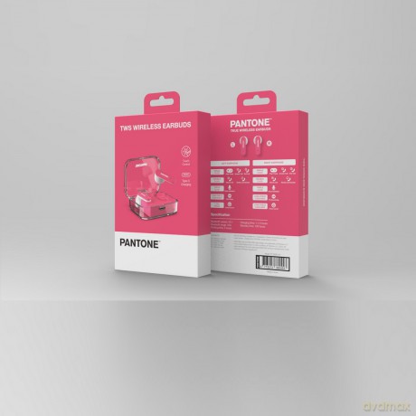 PANTONE słuchawki Bluetooth TWS PT-TWS011 Pink 184C