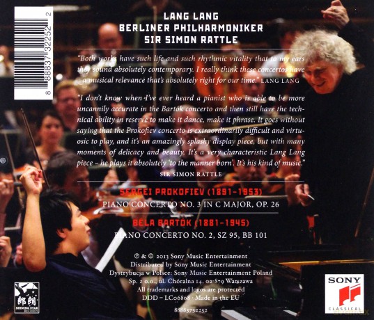 Lang Lang: Prokofiev: Piano Concerto No. 3 - Bartók: Piano Concerto No. 2 [CD]