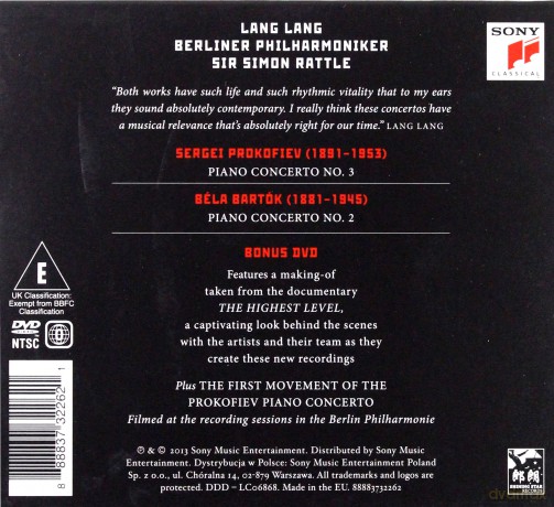 Lang Lang: Prokofiev: Piano Concerto No. 3 - Bartók: Piano Concerto No. 2 [CD]+[DVD]