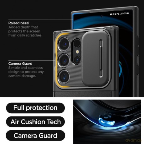 Spigen nakładka Optik Armor do Samsung Galaxy S24 Ultra czarna