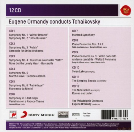 Eugene Ormandy: Eugene Ormandy Conducts Tchaikovsky [12CD]