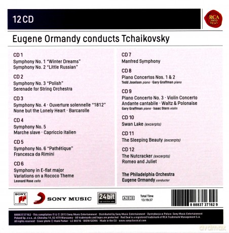 Eugene Ormandy: Eugene Ormandy Conducts Tchaikovsky [12CD]