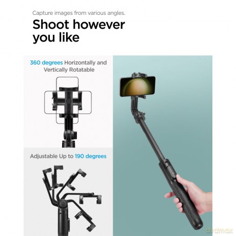 Spigen S560W Bluetooth selfie stick tripod czarny